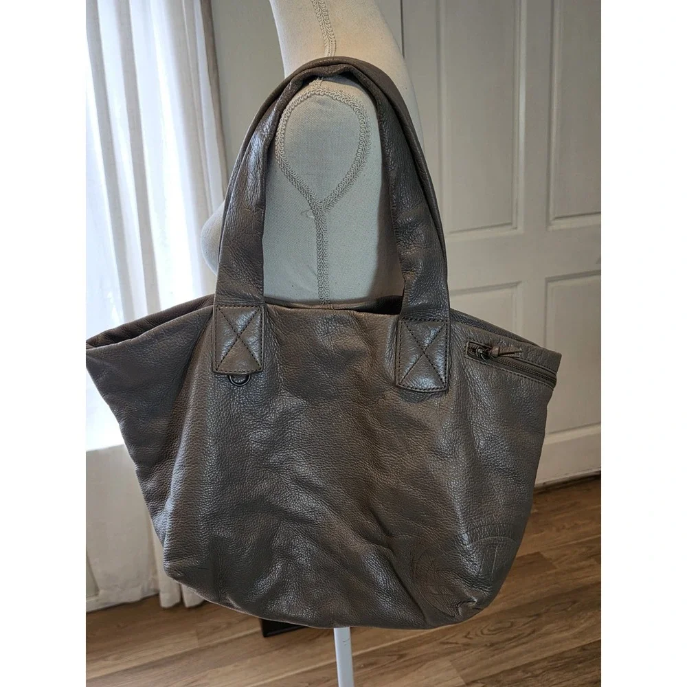 francesco biasia handbag Taupe Leather Hobo Large Shoulder Bag